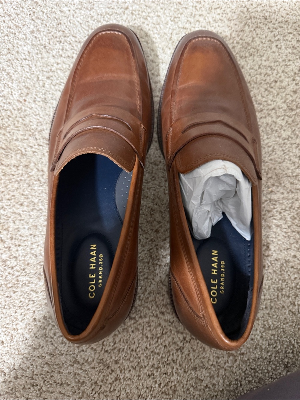 NEW Cole Haan Men’s Brown Leather Penny Loafers
